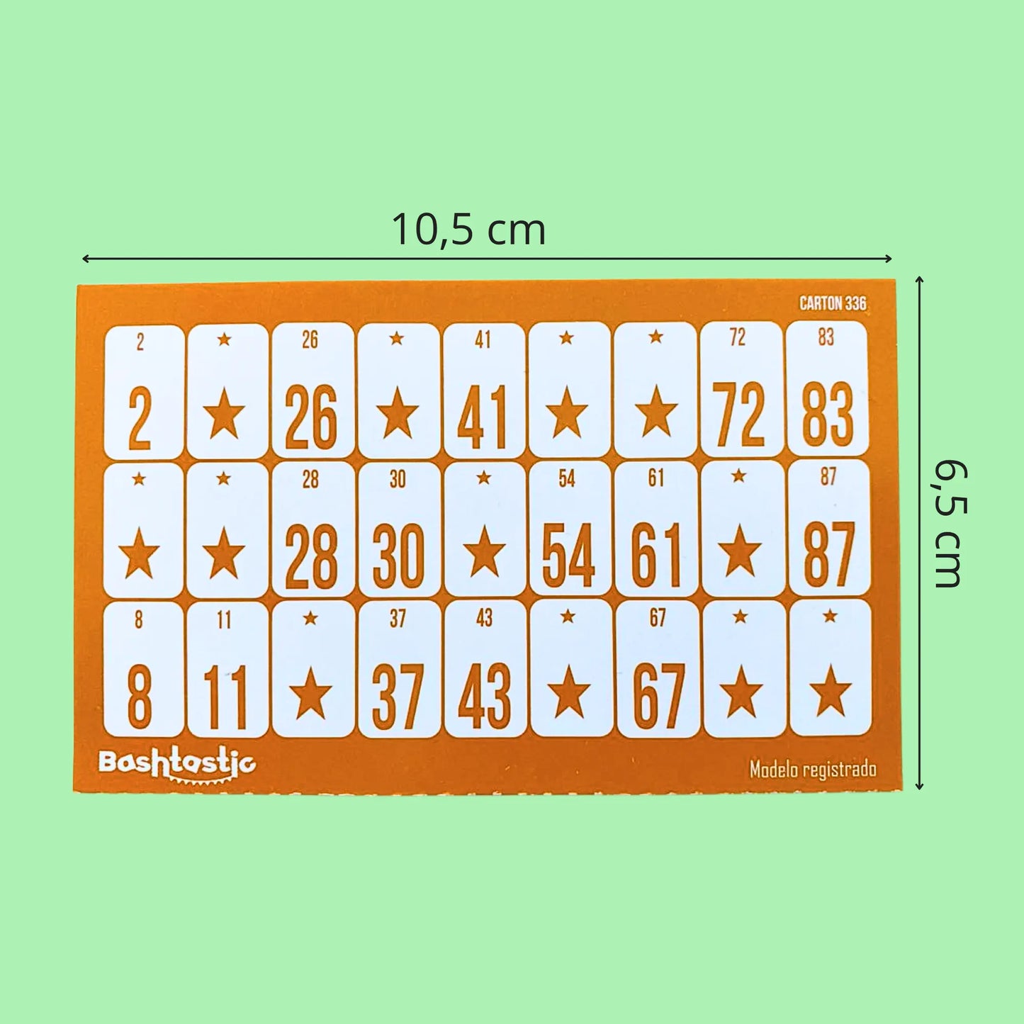 Cartones de Bingo para Tachar - Pack de 504 Unidades (Naranja)