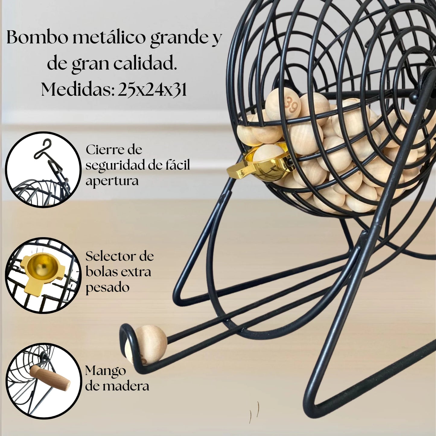Juego de Bingo Completo de 90 Bolas