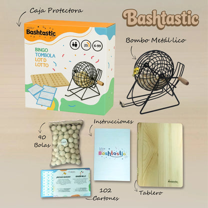 Juego de Bingo Completo de 90 Bolas