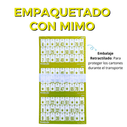 Cartones de Bingo Troquelados  – Pack 1008 Unidades (Amarillo)