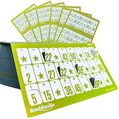 Cartones de Bingo Troquelados  – Pack 1008 Unidades (Amarillo)