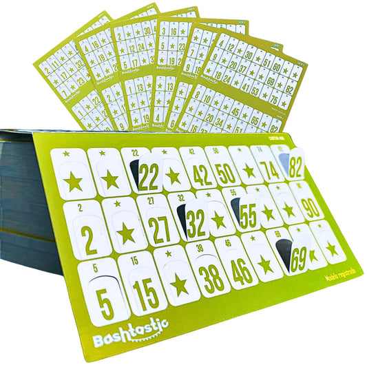 Cartones de Bingo Troquelados  – Pack 1008 Unidades (Amarillo)