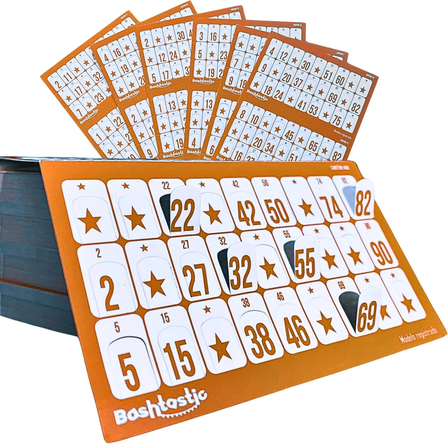 Cartones de Bingo Troquelados – Pack 1008 Unidades (Naranja)