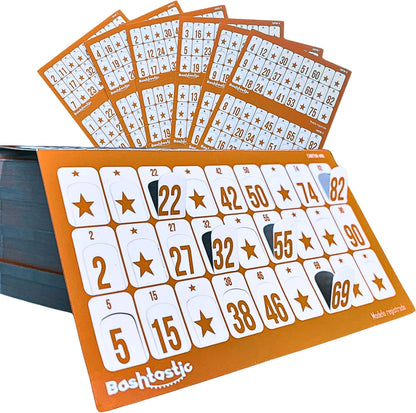 Cartones de Bingo Troquelados – Pack 1008 Unidades (Naranja)