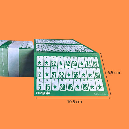 Cartones bingo troquelados pack 1008 color verde
