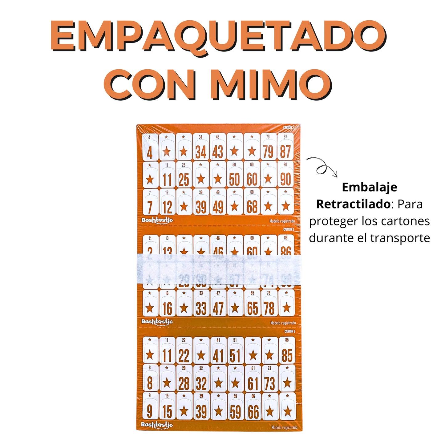 Cartones de Bingo Troquelados – Pack 504 Unidades (Naranja)