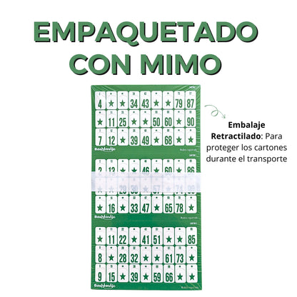 Cartones de Bingo Troquelados – Pack 504 Unidades (Verde)