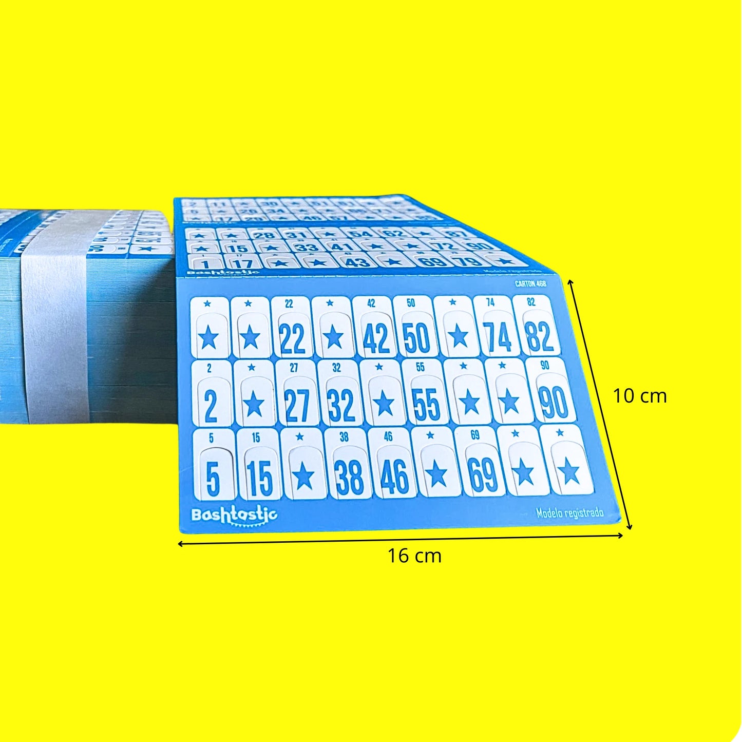 Cartones de Bingo Troquelados XXL – Pack 102 Unidades (Azul)